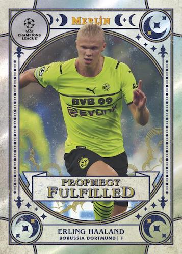 2021 22 Topps Merlin Chrome UEFA League Cards Prophecy Fulfilled Erling Haaland