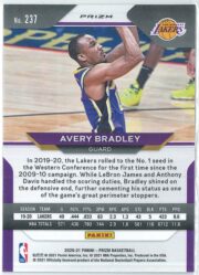 Avery Bradley Panini Prizm Basketball 2020 21 Base Green Prizm 237 2