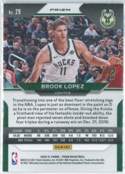 Brook Lopez Panini Prizm Basketball 2020 21 Base Purple Wave 29 2