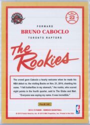 Bruno Caboclo Panini Donruss Basketball 2014 15 The Rookies 22 Blue Press Proof 8099 RC 2