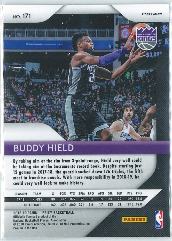 Buddy Hield Panini Prizm Basketball 2018 19 Base Green Prizm 171 2