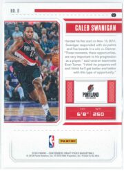 Caleb Swanigan Panini Contenders Draft Picks Basketball 2018 Season Ticket Variation 6 2