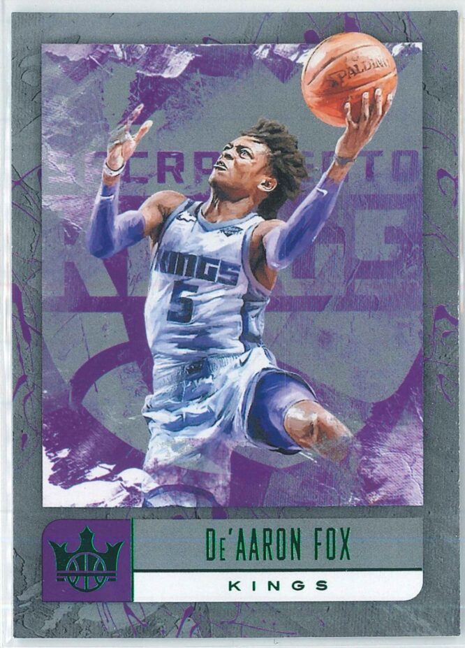 De'Aaron Fox Panini Court Kings Basketball 2018-19 Base Jade #19