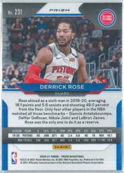 Derrick Rose Panini Prizm Basketball 2020 21 Base Green Prizm 231 2