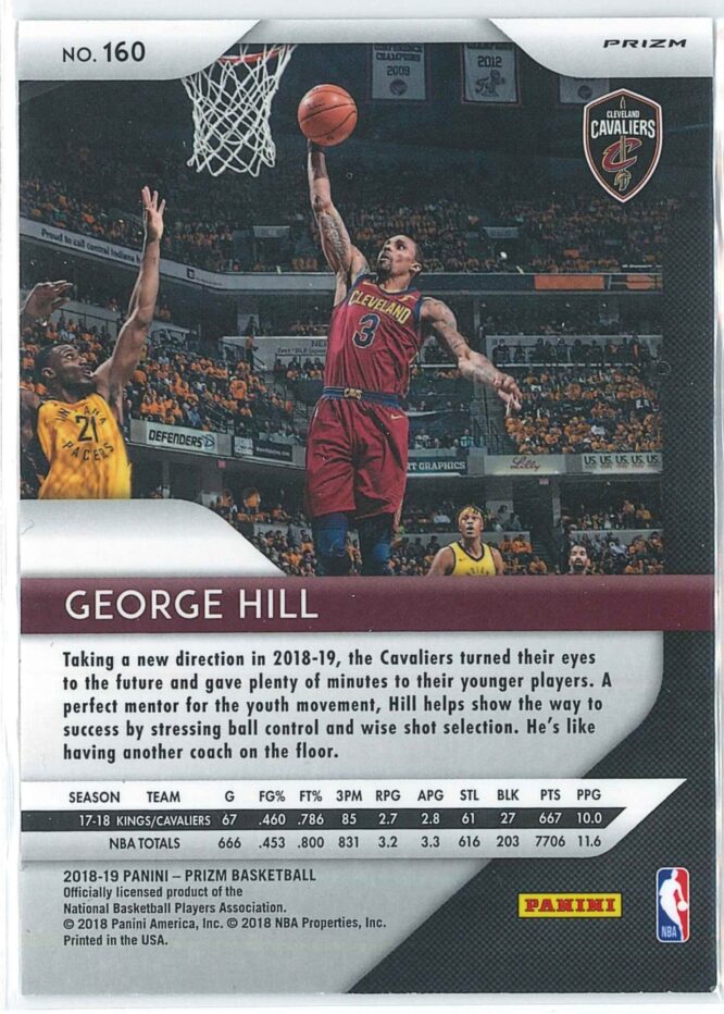 George Hill Panini Prizm Basketball 2018 19 Base Red White Blue Prizm 160 2
