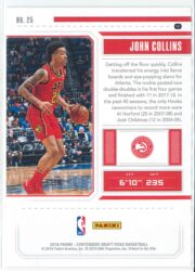 John Collins Panini Contenders Draft Picks Basketball 2018 Season Ticket Variation 25 2