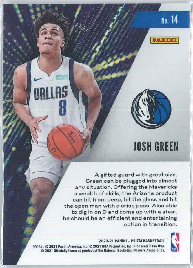 Josh Green Panini Prizm Basketball 2020 21 Instant Impact Insert 14 RC 2