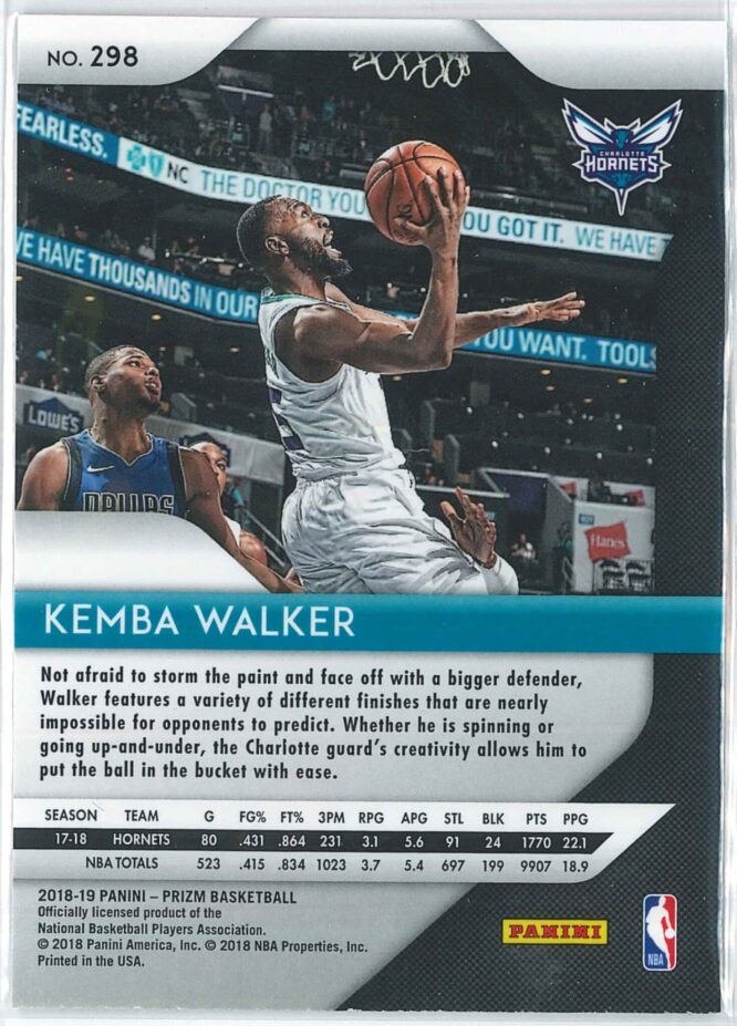 Kemba Walker Panini Prizm Basketball 2018 19 Base 298 2