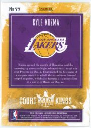 Kyle Kuzma Panini Court Kings Basketball 2018 19 Base 77 2