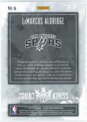 LaMarcus Aldridge Panini Court Kings Basketball 2018 19 Base 5 2