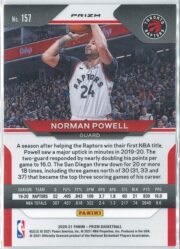 Norman Powell Panini Prizm Basketball 2020 21 Base Red Wave 157 2