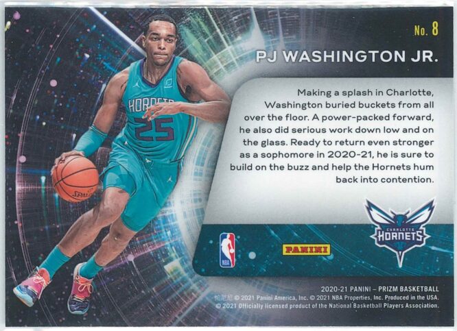 PJ Washington Jr. Panini Prizm Basketball 2020 21 Sophomore Stars Insert 8 2