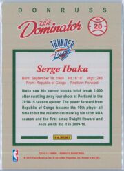 Serge Ibaka Panini Donruss Basketball 2014 15 Elite Dominators 20 466999 2