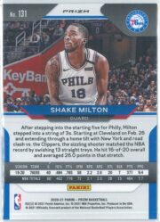 Shake Milton Panini Prizm Basketball 2020 21 Base Silver Prizm 131 2