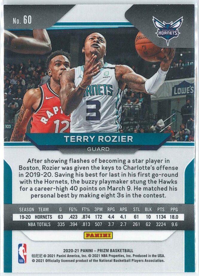 Terry Rozier Panini Prizm Basketball 2020 21 Base 60 2