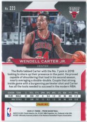 Wendell Carter Jr. Panini Prizm Basketball 2020 21 Base 223 2