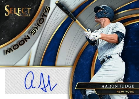 2022 Panini Select Baseball Cards Moon Shot Signatures Aaron Judge autograph