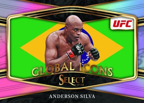 2022 Panini Select UFC Cards Global Icons Anderson Silva