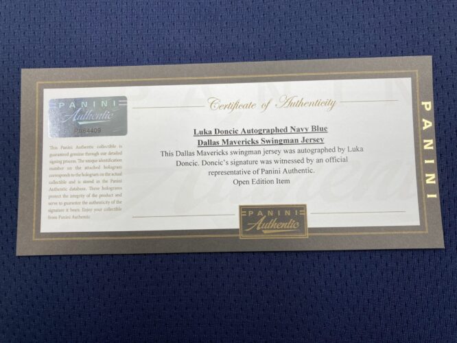 Luka Doncic Authentic Signed Dallas Mavericks Jordan Brand Navy Blue Swingman Jersey PA 64409 6