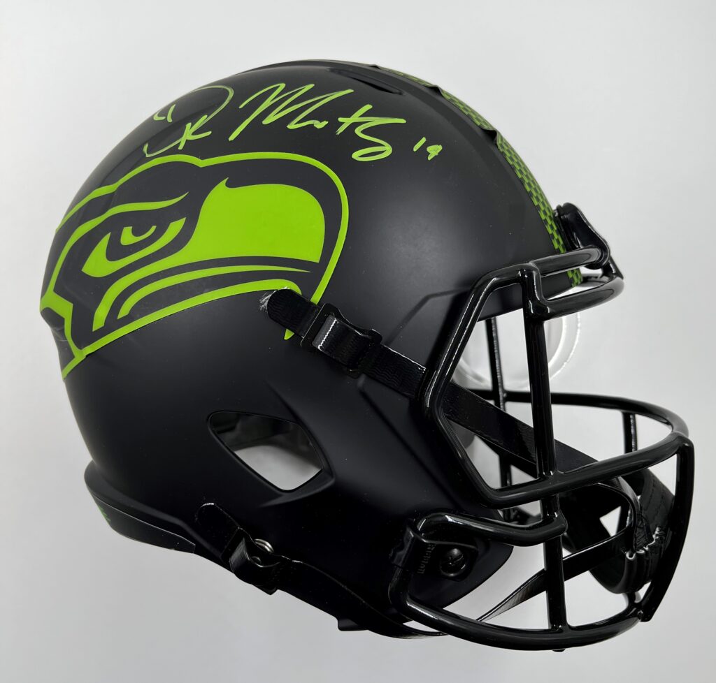 D.K. Metcalf D.K. Metcalf Signed Seattle Seahawks Eclipse Full Size Speed Replica Helmet BAS WF05408 3