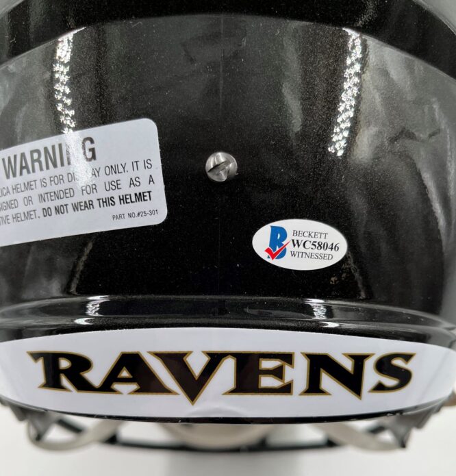 Ray Lewis Ray Lewis Signed Baltimore Ravens Full Size Speed Replica Helmet BAS WC58046 4