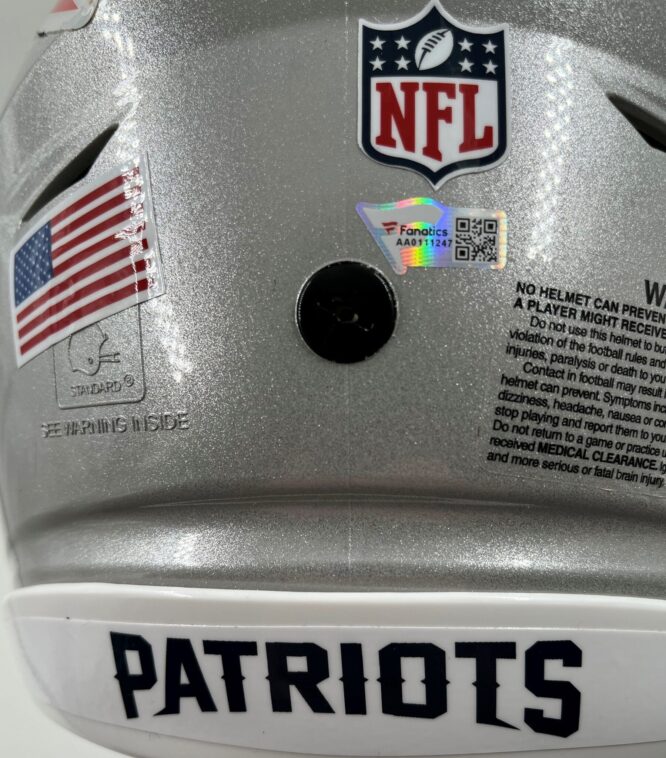 Tom Brady Tom Brady Signed New England Patriots Silver Speed Flex Authentic Helmet AA0111247 3