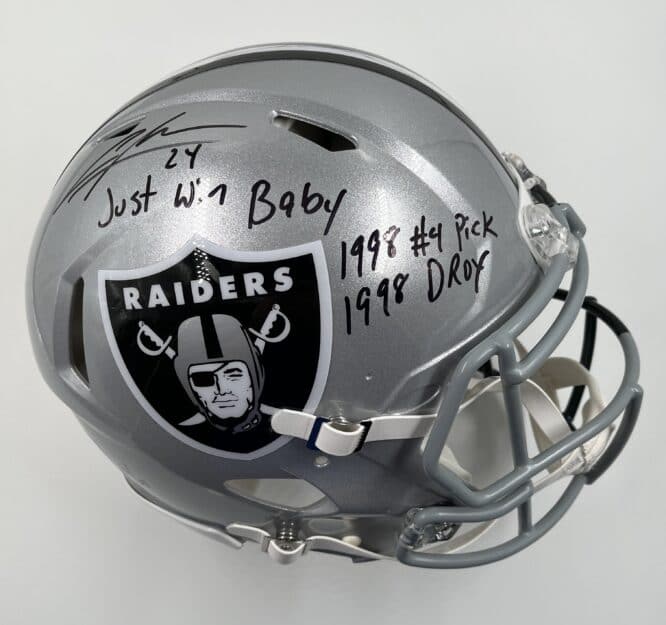 Charles Woodson Signed Las Vegas Raiders Green Bay Packers Half and Half Full Size Speed Authentic Helmet Serial Numbered 1221 B478764 4